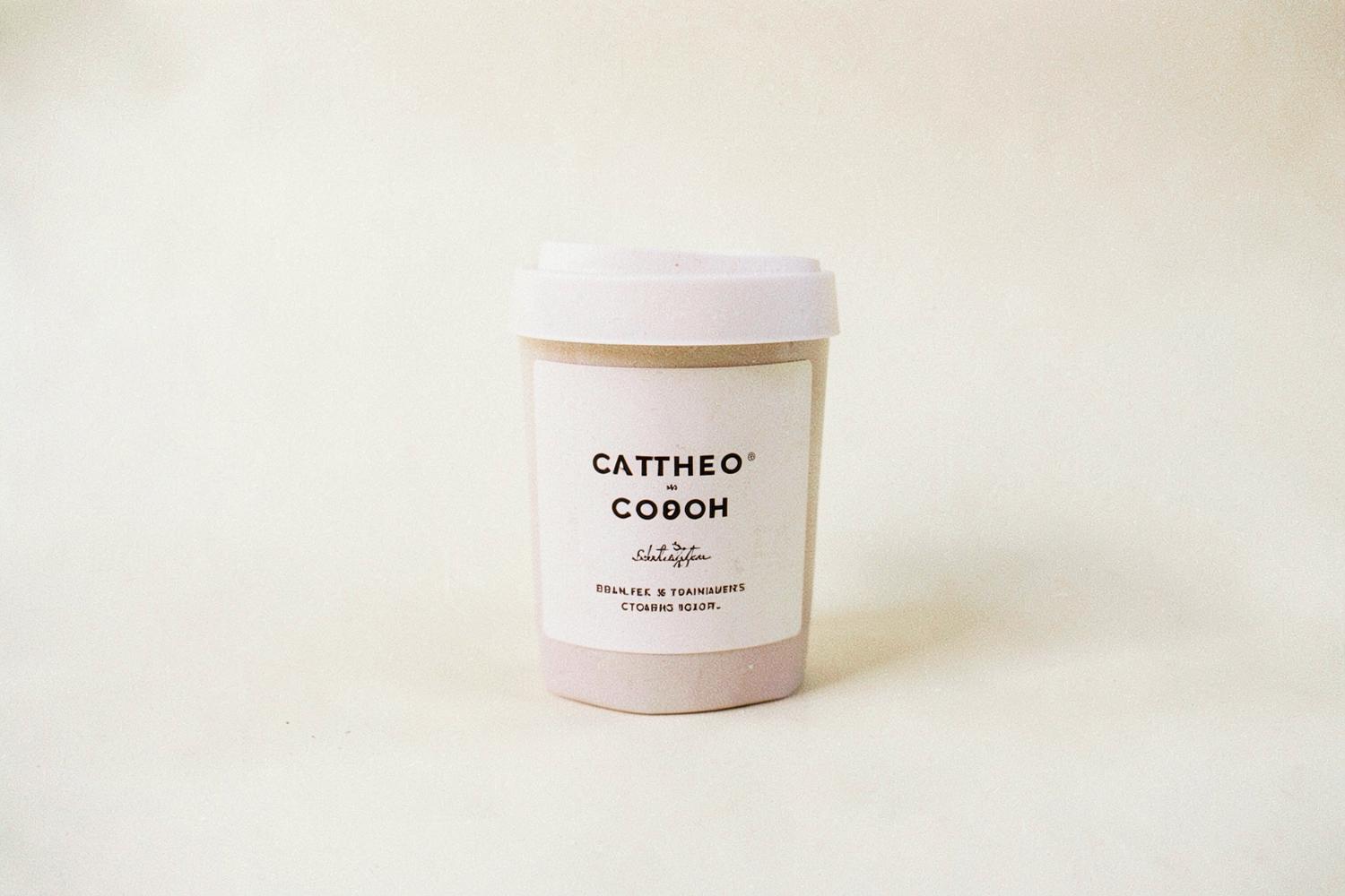 Minimal product still life on a cream backdrop